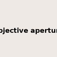 objective aperture是什么意思