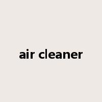 air cleaner是什么意思