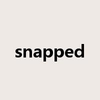 snapped是什么意思