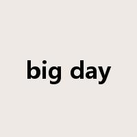 big day是什么意思