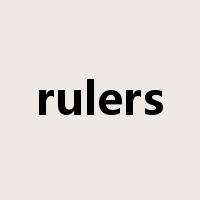 rulers是什么意思