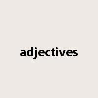 adjectives是什么意思