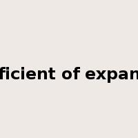 coefficient of expansion是什么意思