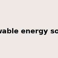 renewable energy sources是什么意思