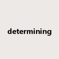 determining是什么意思