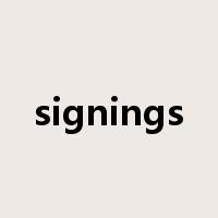signings是什么意思