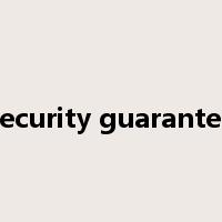 security guarantee是什么意思