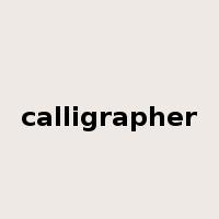 calligrapher是什么意思