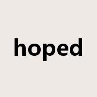 hoped是什么意思