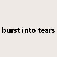 burst into tears是什么意思