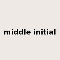 middle initial是什么意思