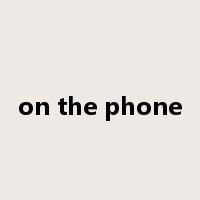on the phone是什么意思