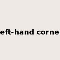left-hand corner是什么意思