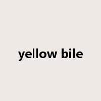 yellow bile是什么意思
