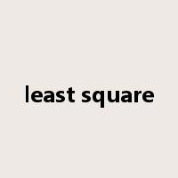 least square是什么意思