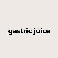 gastric juice是什么意思