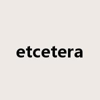 etcetera是什么意思