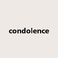 condolence是什么意思