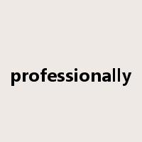 professionally是什么意思