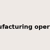 manufacturing operation是什么意思