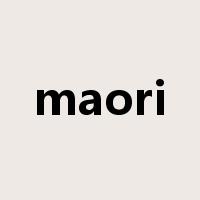 maori是什么意思