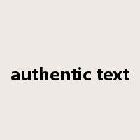 authentic text是什么意思