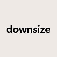 downsize是什么意思