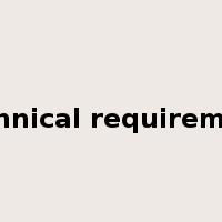 technical requirement是什么意思