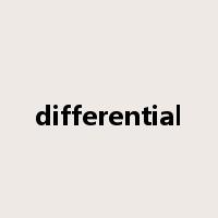 differential是什么意思