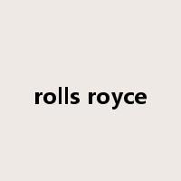 rolls royce是什么意思