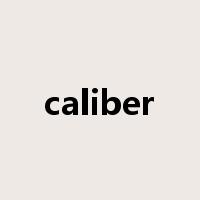 caliber是什么意思