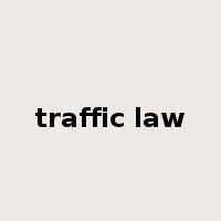 traffic law是什么意思