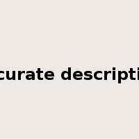 accurate description是什么意思