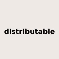 distributable是什么意思
