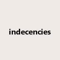 indecencies是什么意思