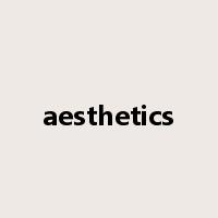 aesthetics是什么意思