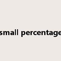 small percentage是什么意思
