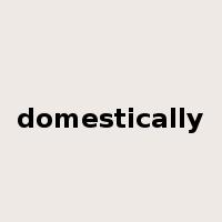domestically是什么意思