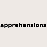apprehensions是什么意思