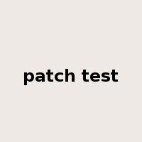 patch test是什么意思