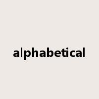 alphabetical是什么意思