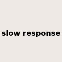 slow response是什么意思