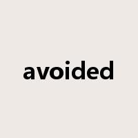 avoided是什么意思