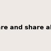 share and share alike是什么意思