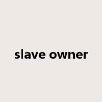slave owner是什么意思