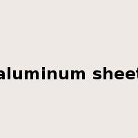 aluminum sheet是什么意思