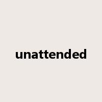 unattended是什么意思
