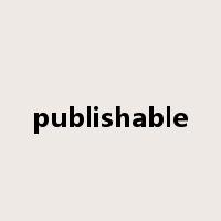 publishable是什么意思