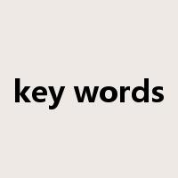 key words是什么意思