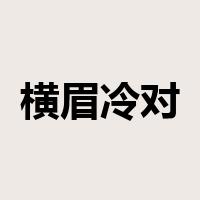 横眉冷对是什么意思